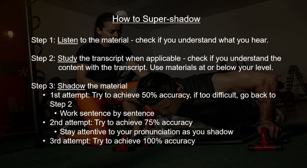 Super-shadowing シャドウイング English 英語