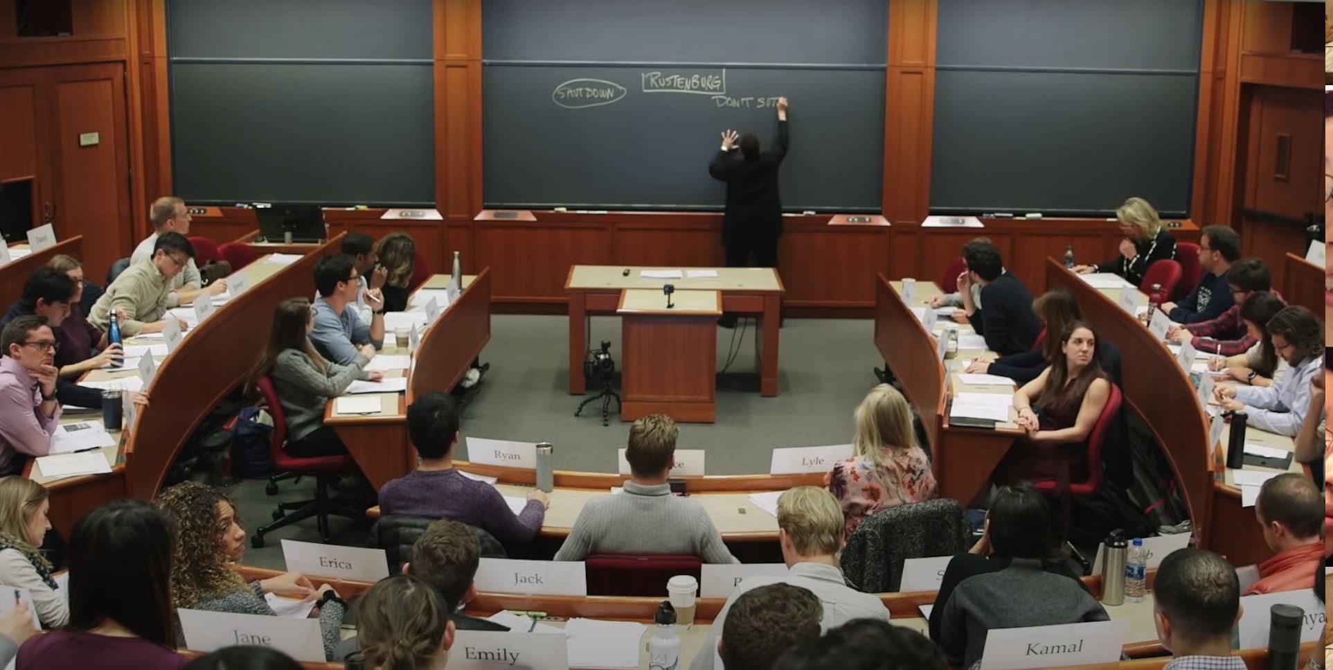 ハーバード大学　英語　harvard lecture - black board