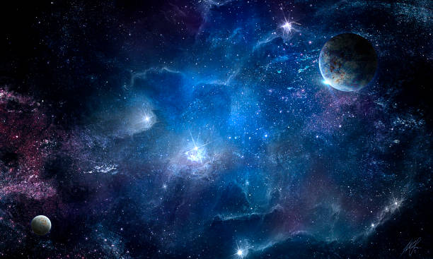 Cosmic nebula and the shining stars, abstract space illustration 英語　ビジネス